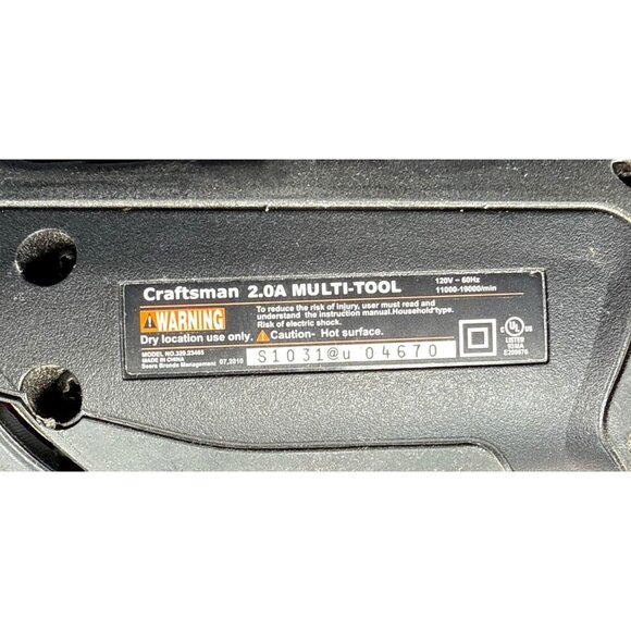 Craftsman 2.0 Amp Variable Multi Power Tool Sander Saw 320 23465 & Attachments - Picture 7 of 7